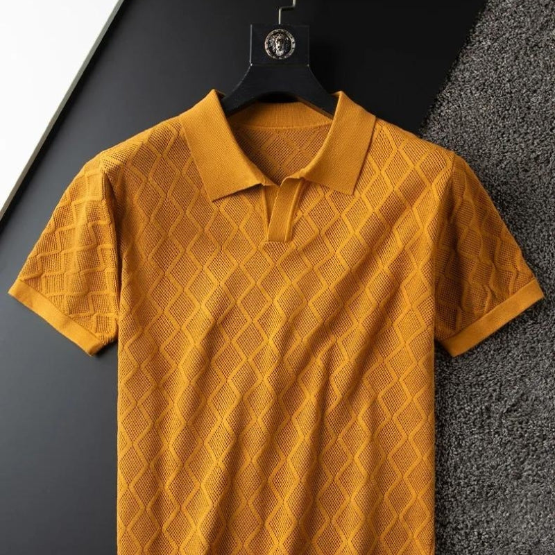Polo en coton tricoté homme – Élégance décontractée – Projet Paris – Confort et design moderne