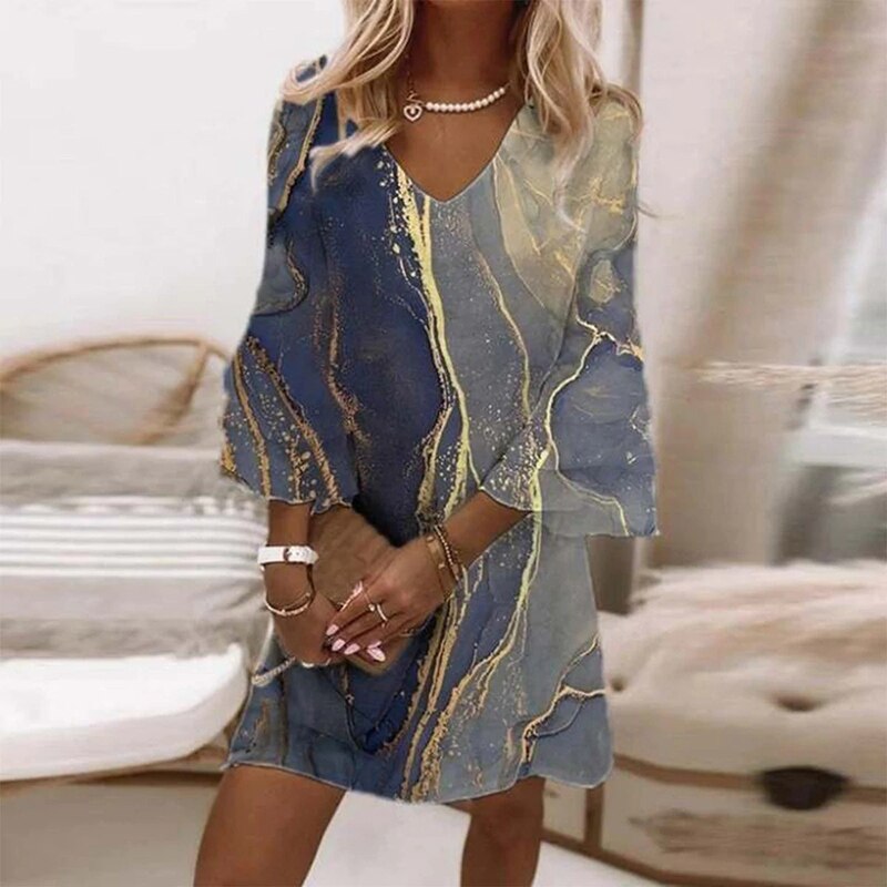 Robe avec imprimé classe - Élégance discrète - Projet Paris - Idéale pour un look sophistiqué