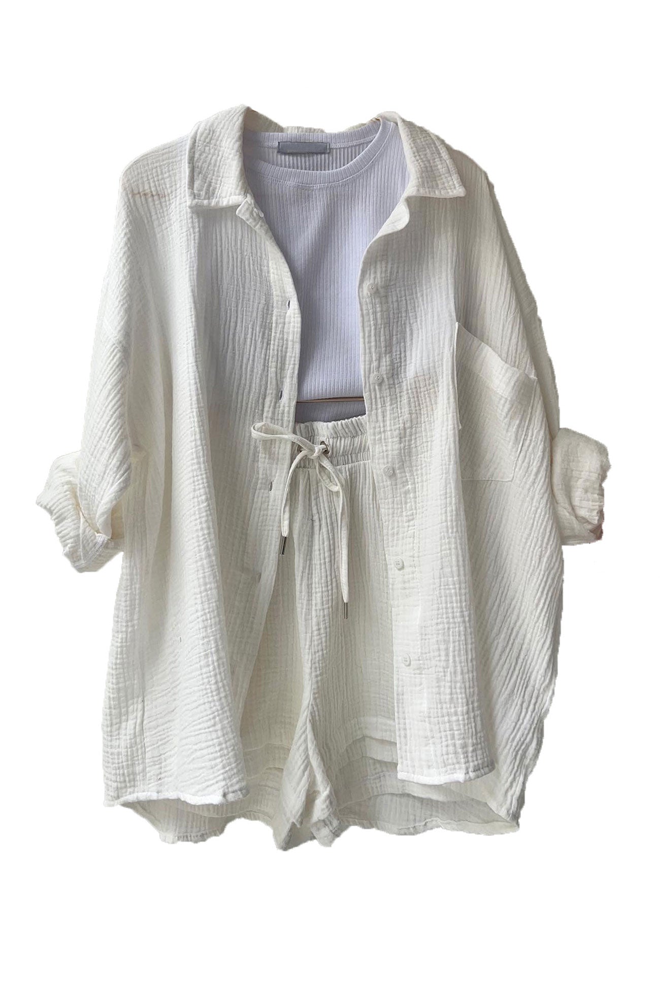 Ensemble Chemise et Short Femme Manches Longues – Projet Paris – Chic et confortable