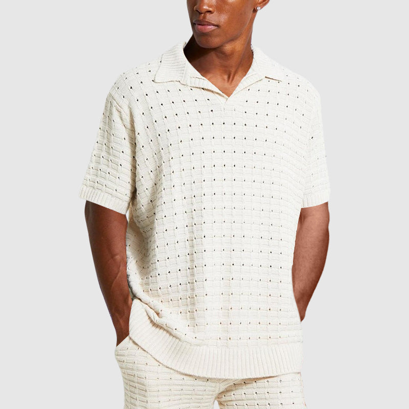 Polo col V homme Miami Beach – Projet Paris – Style estival élégant – Léger, respirant