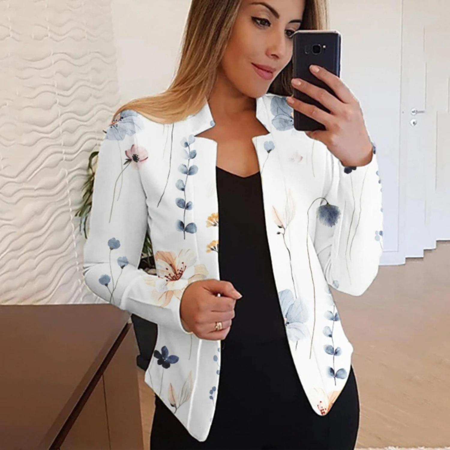 Blazer artistique pour femmes - Design à l'encre et aquarelle - Projet Paris - Élégance créative