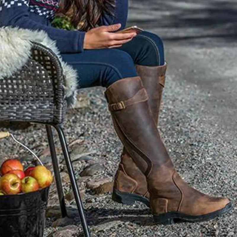 Bottes d'équitation pour femmes, hauteur genou - Élégance équestre - Projet Paris - Confort supérieur