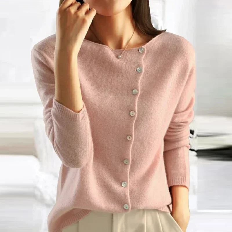 Cardigan élégant pour femme - Style raffiné - Projet Paris - Ajoute une touche sophistiquée à votre tenue avec confort et chaleur - Coupe ajustée et tissu doux