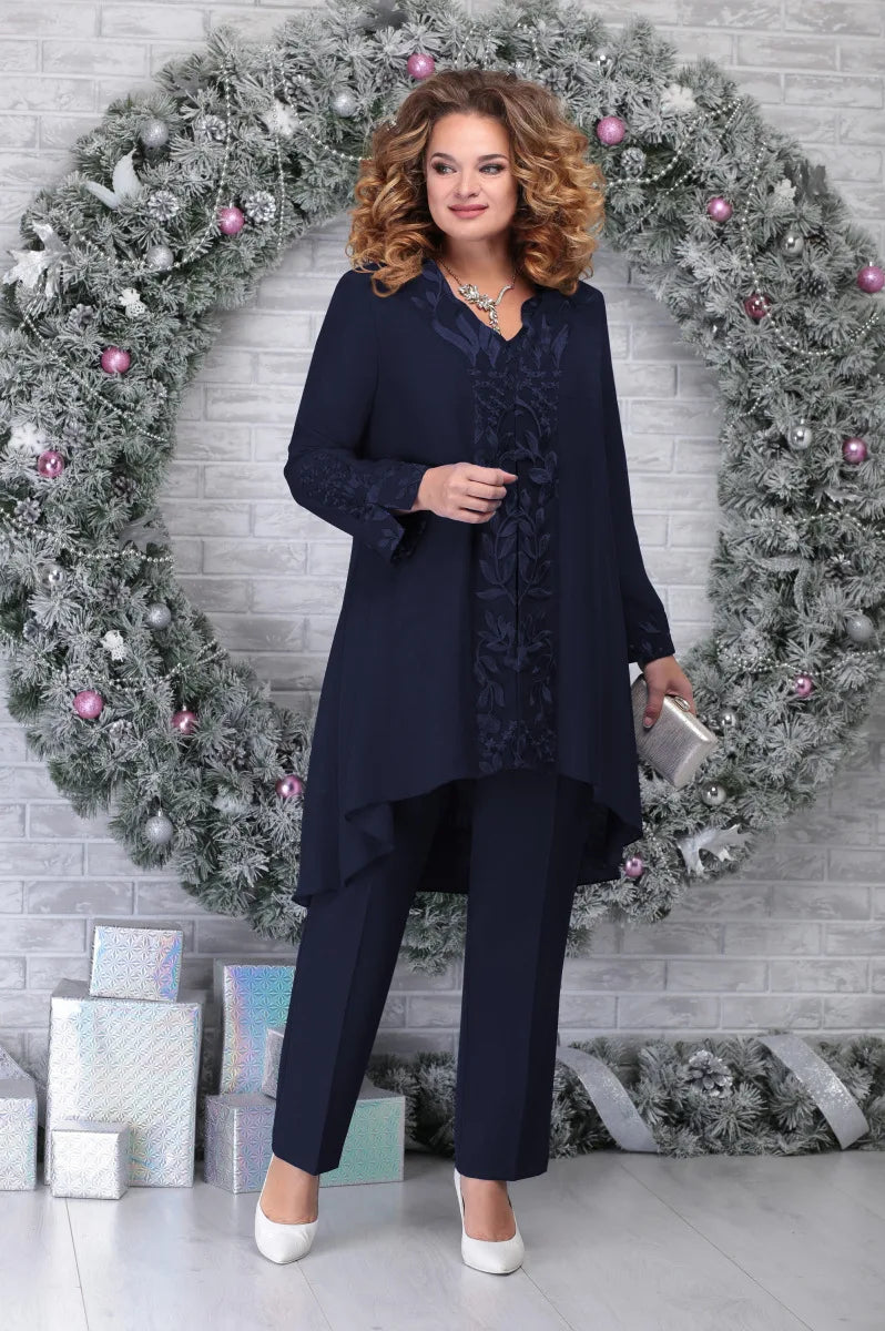 Ensemble 3 Pièces Costume Oversize Brodé – Projet Paris – Élégance et modernité