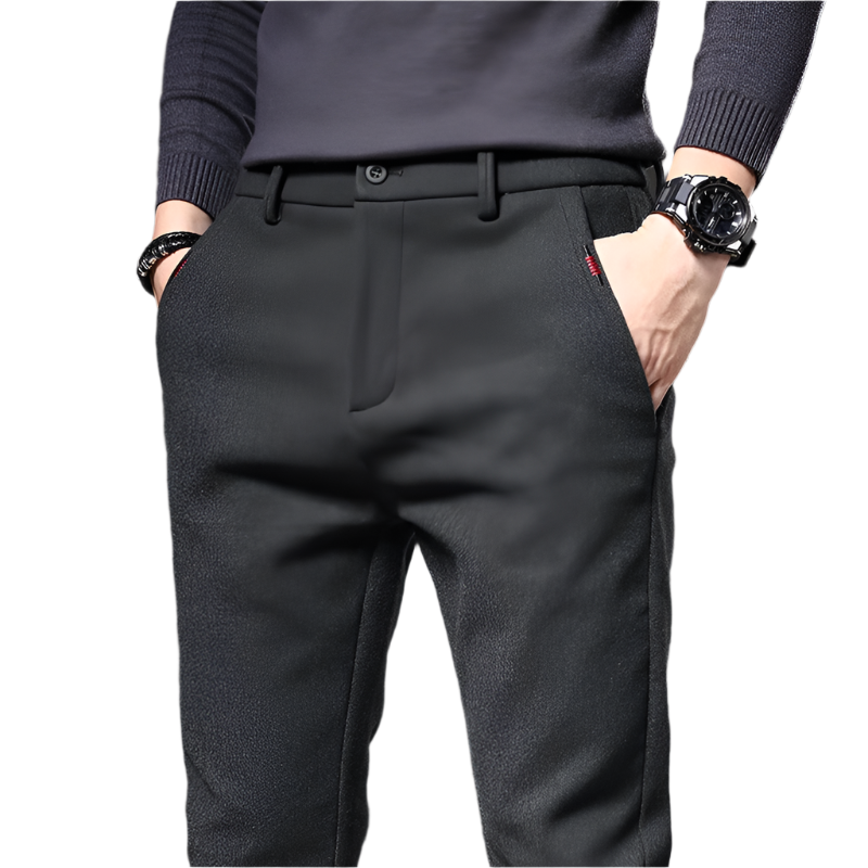 Pantalon slim fit en coton mélangé stretch pour homme – Projet Paris – Look contemporain