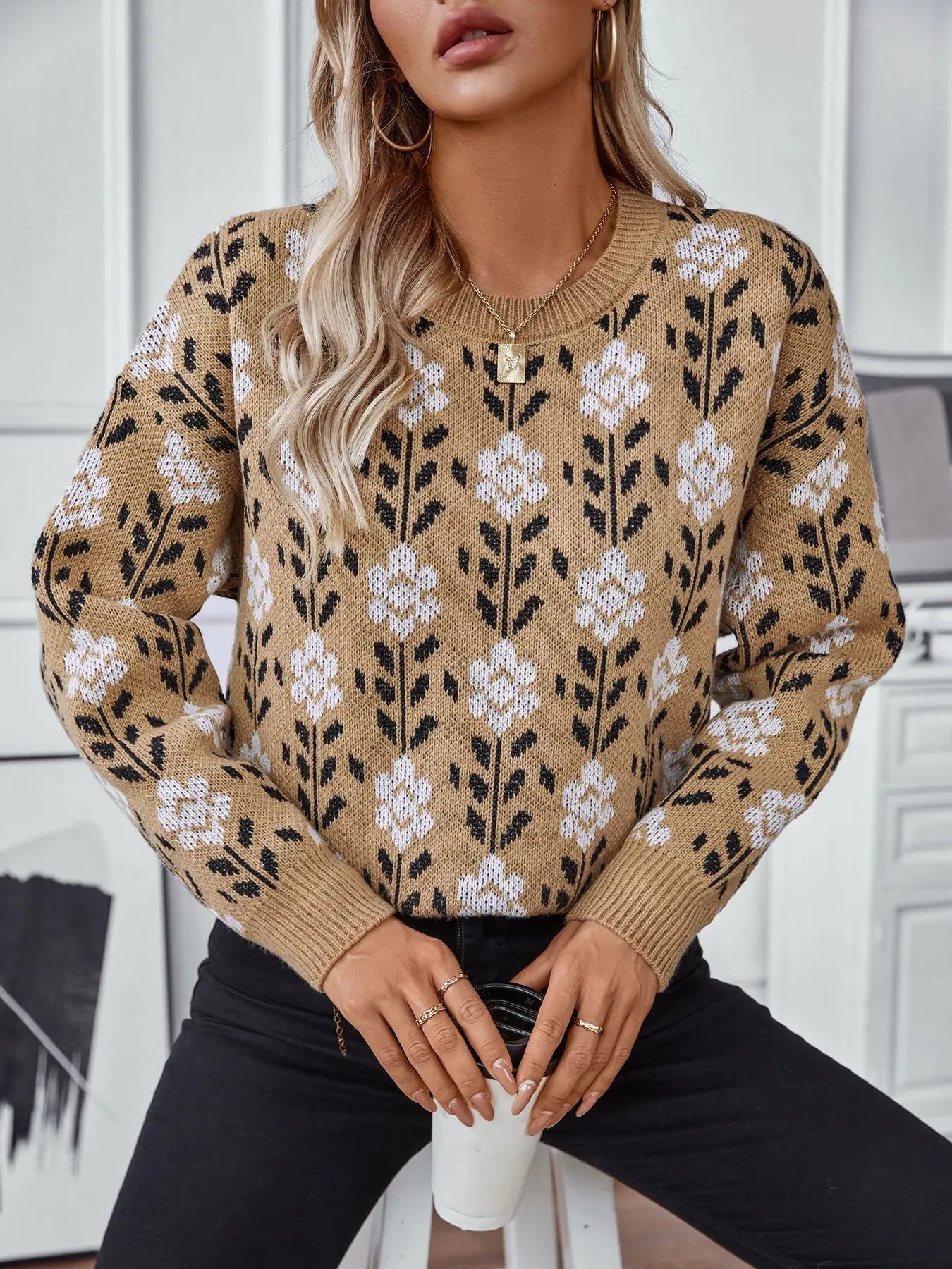 Pull d'automne Laurel - Confort et Élégance - Projet Paris - Parfait pour la saison automnale