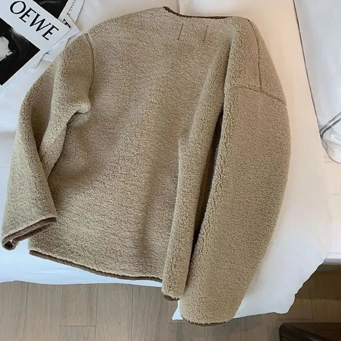 Veste Teddy pour femmes - Projet Paris - Douce et confortable - Parfaite pour les journées froides