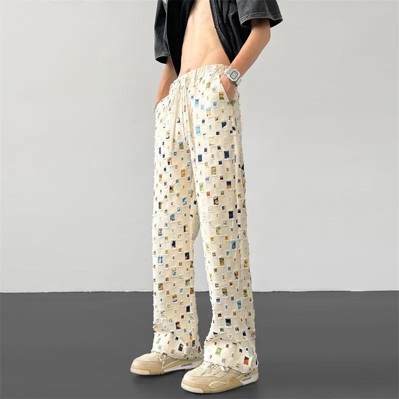 Pantalon patchwork déchiré homme – Projet Paris – Design audacieux et look