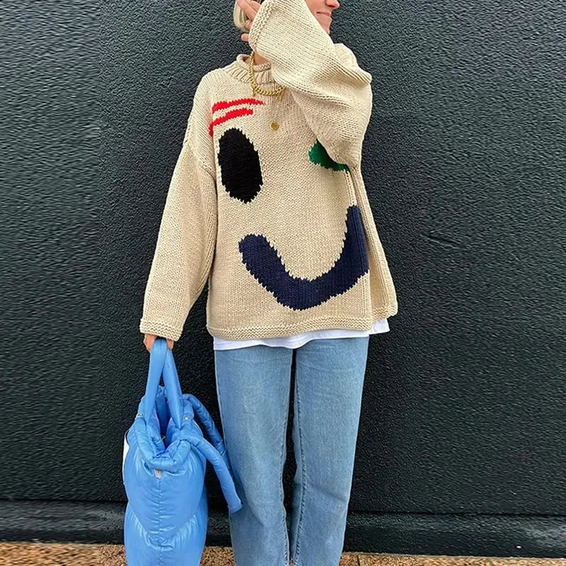 Pull boho oversized automne 2024 pour femmes - Projet Paris - Confort et style