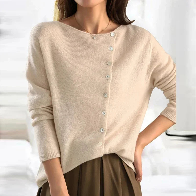 Cardigan élégant pour femme - Style raffiné - Projet Paris - Ajoute une touche sophistiquée à votre tenue avec confort et chaleur - Coupe ajustée et tissu doux