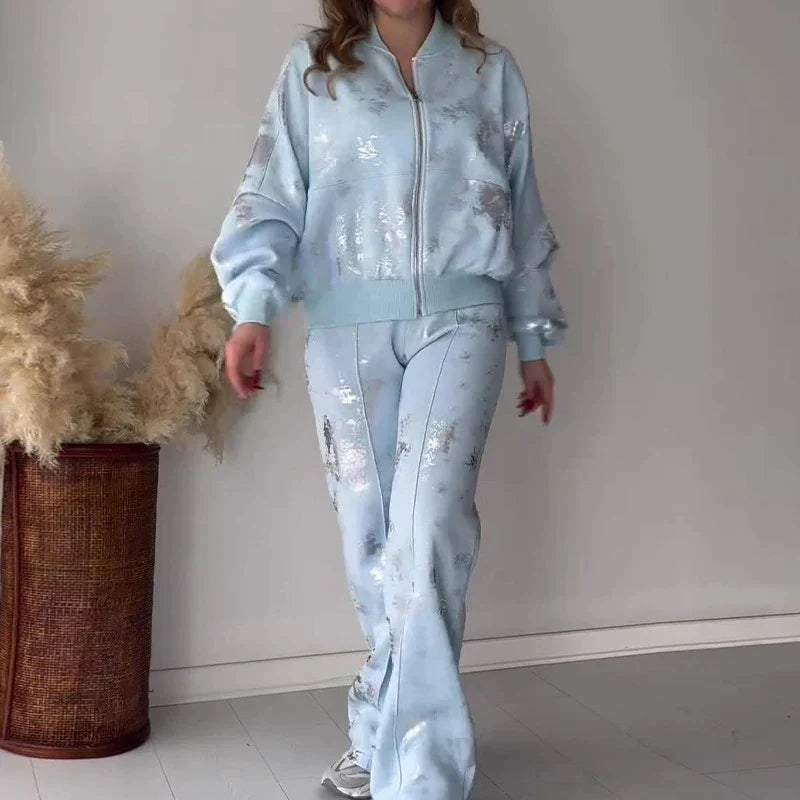 Ensemble imprimé élégant pour femmes - Projet Paris - Design moderne, Tissu confortable