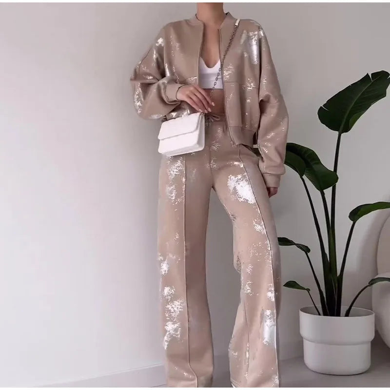 Ensemble imprimé élégant pour femmes - Projet Paris - Design moderne, Tissu confortable