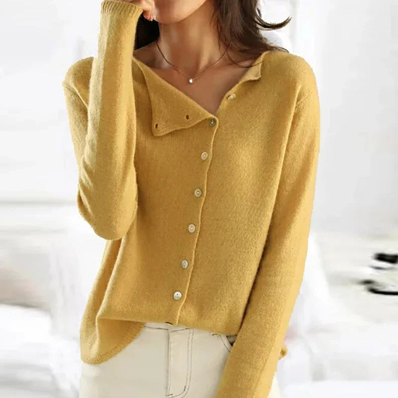 Cardigan élégant pour femme - Style raffiné - Projet Paris - Ajoute une touche sophistiquée à votre tenue avec confort et chaleur - Coupe ajustée et tissu doux