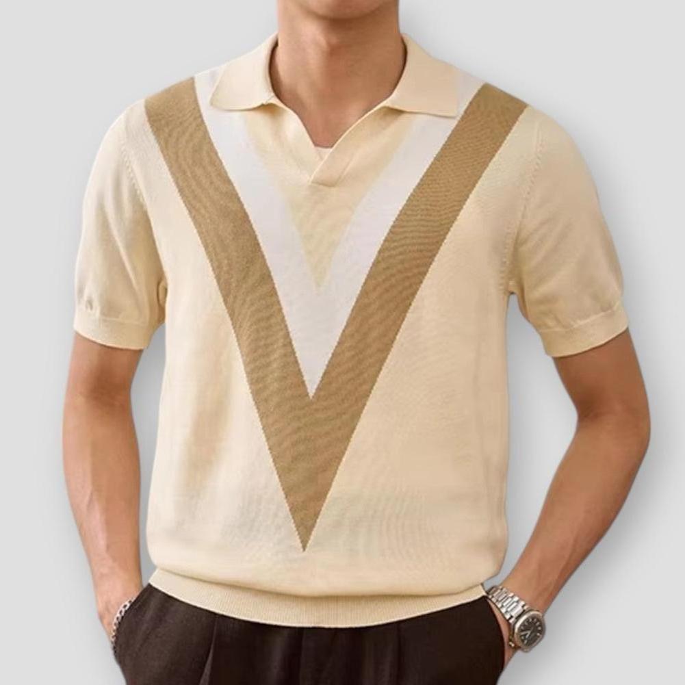 Polo tricoté Perry pour homme - Sky Madrid - Projet Paris - Élégance et confort