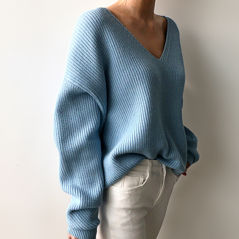 Pull confortable à col en V - Confort et Élégance - Projet Paris - Parfait pour un look décontracté