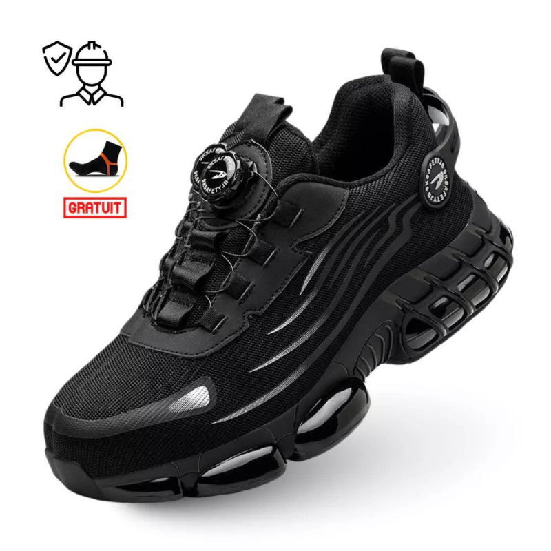Chaussures de sécurité avec embout en acier - Boucle pivotante et style assuré - Projet Paris - Parfaites pour allier protection et élégance