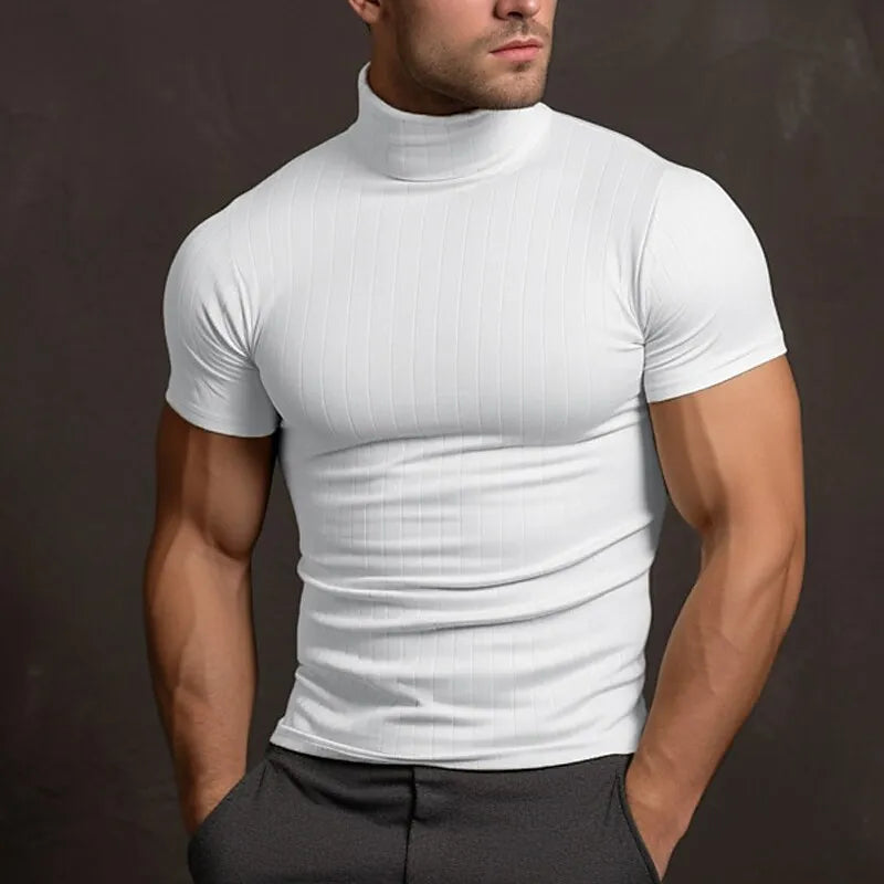 T-shirt col roulé homme – Manches longues – Élégant, chaud et idéal