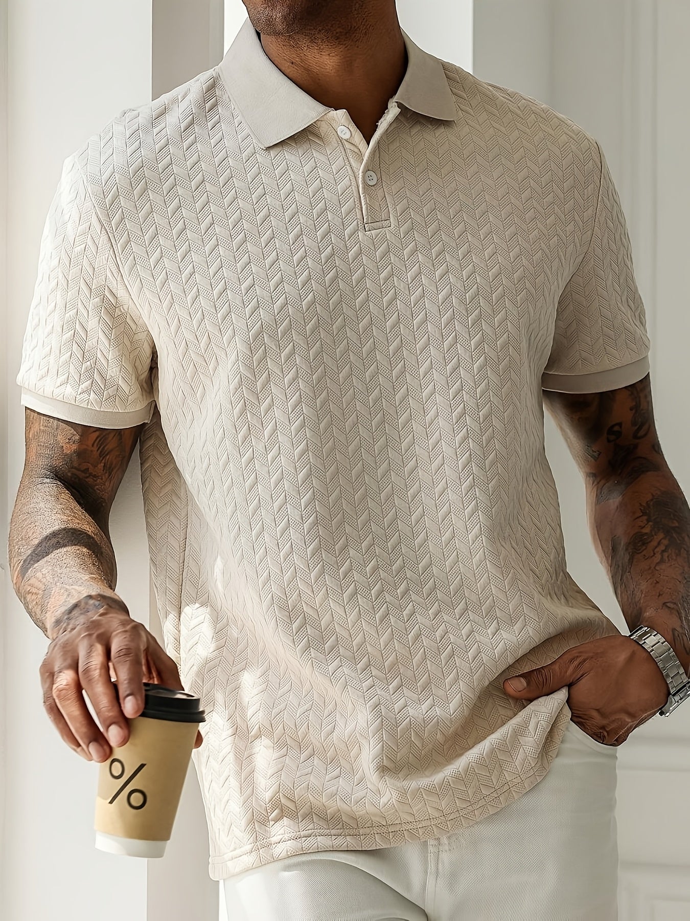 Polo intemporel pour homme avec col moderne - Projet Paris - Élégance décontractée