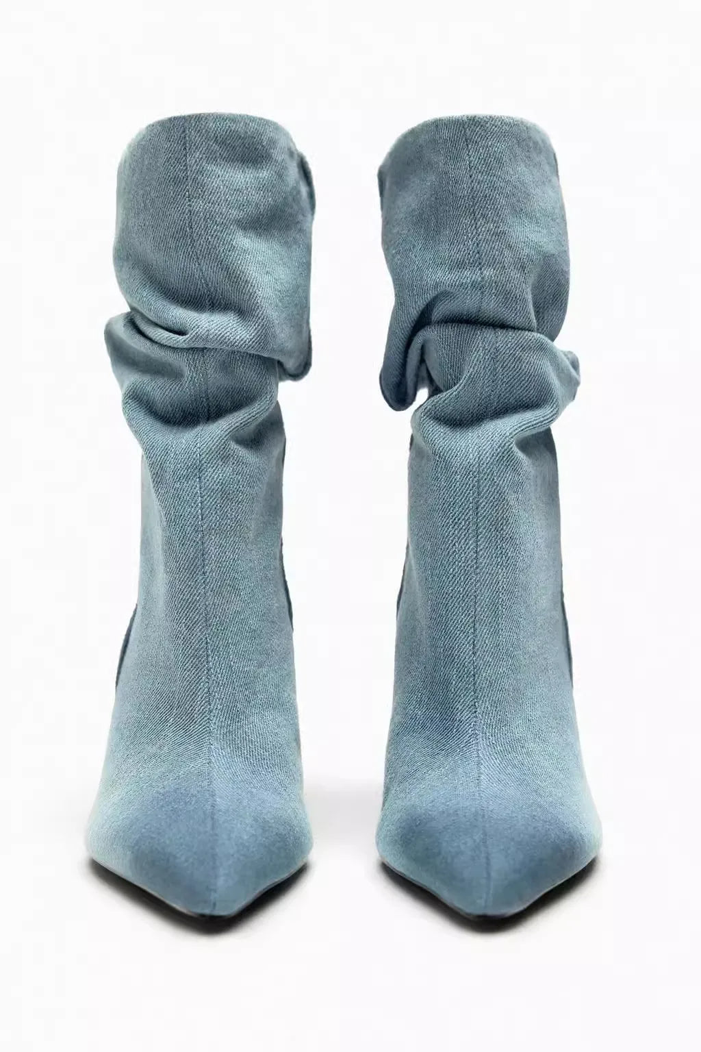 Bottes à talons hauts en denim - Style audacieux - Projet Paris - Confort et originalité