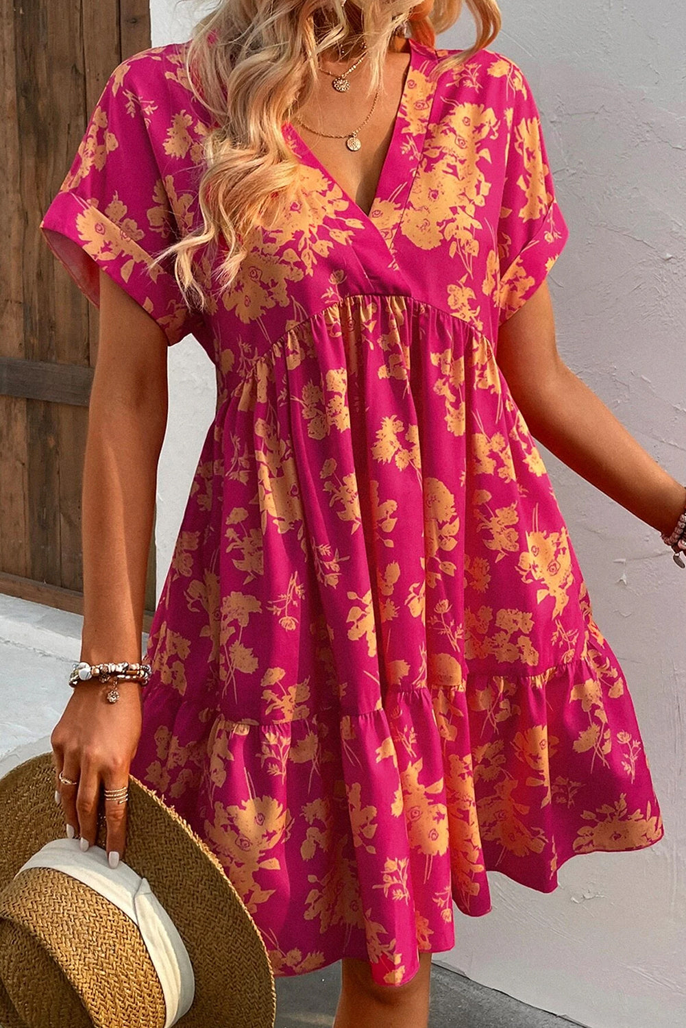 Robe à manches courtes avec smocks et imprimé floral - Projet Paris - Confort et style estival