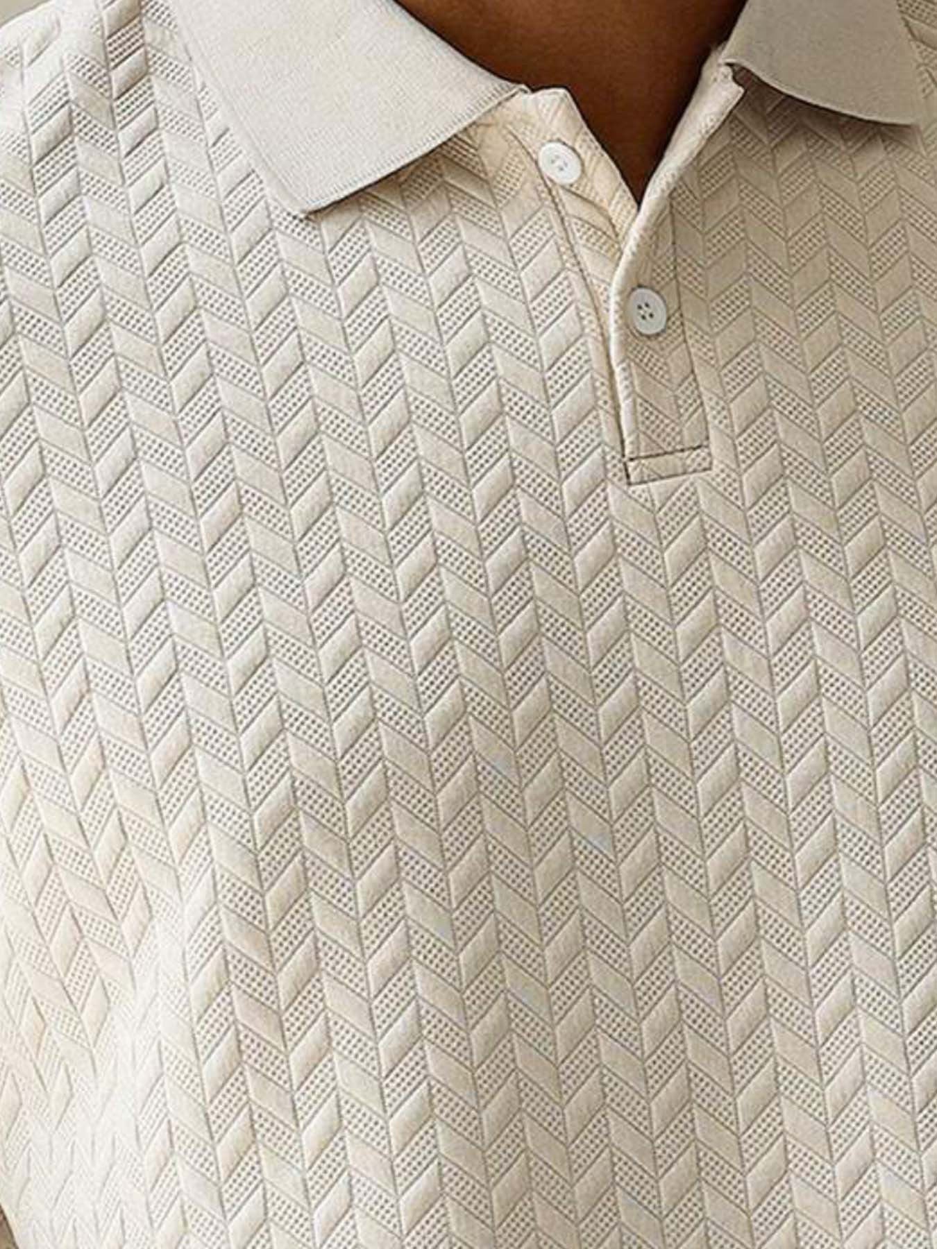 Polo homme élégant – Texture raffinée et col boutonné – Projet Paris – Confort décontracté