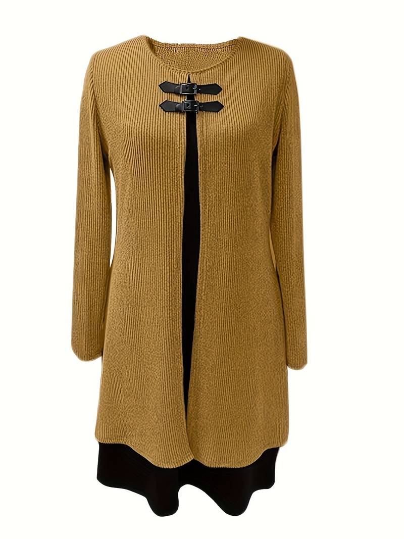 Robe 2-en-1 avec bloc de couleurs pour femmes - Projet Paris - Élégante et moderne