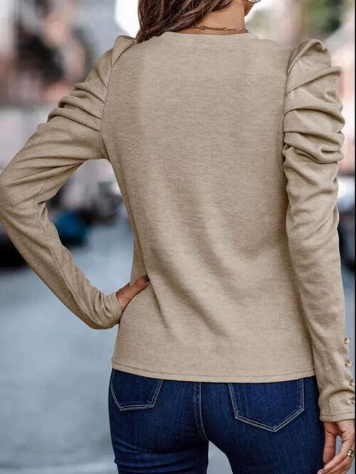 Blouse à manches bouffantes - Élégance Romantique - Projet Paris - Design féminin