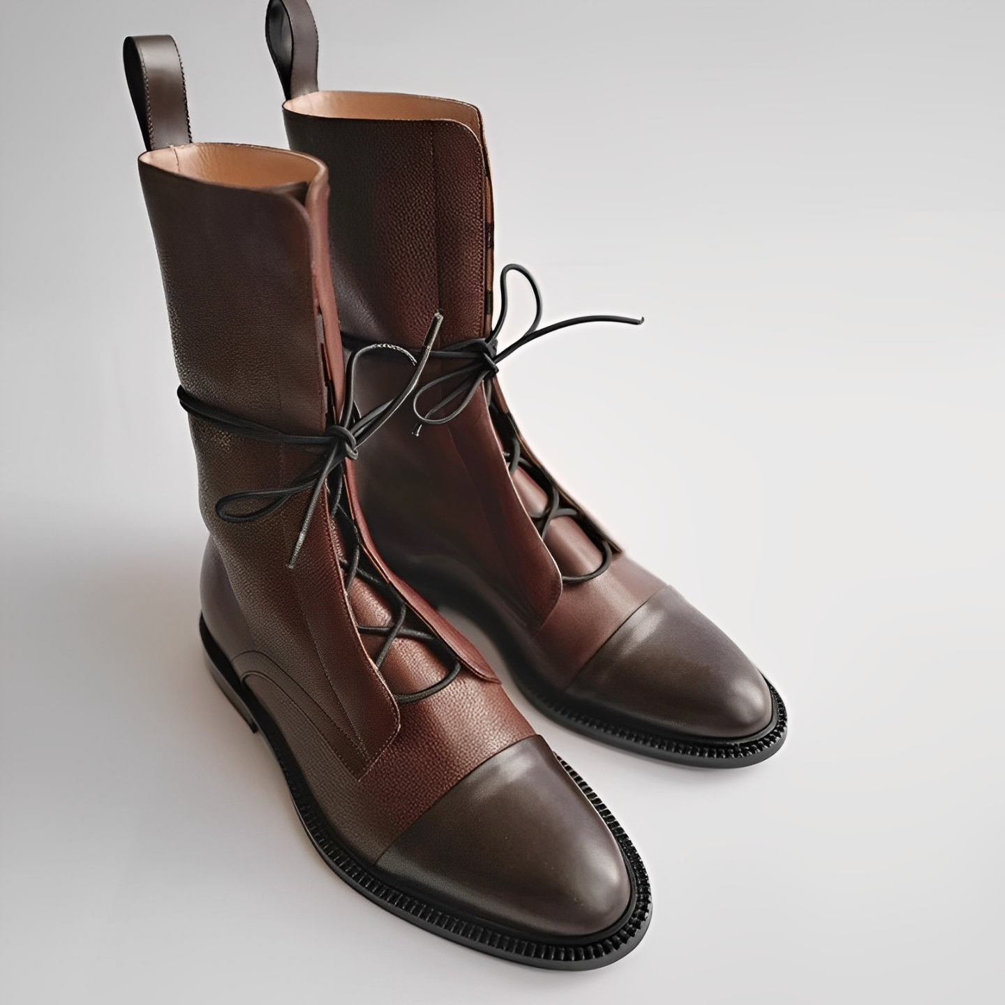 Bottes élégantes à lacets - Projet Paris - Confort et raffinement - Idéales pour l'automne et l'hiver