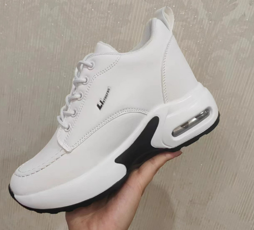 Baskets Femme à Semelle Épaisse – Projet Paris – Sneakers Légers en Maille Respirante avec Lacets