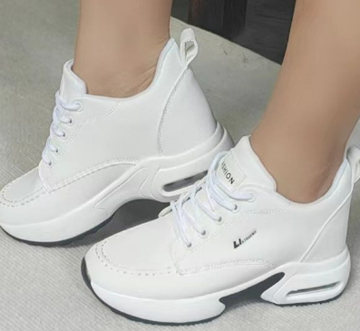 Baskets Femme à Semelle Épaisse – Projet Paris – Sneakers Légers en Maille Respirante avec Lacets