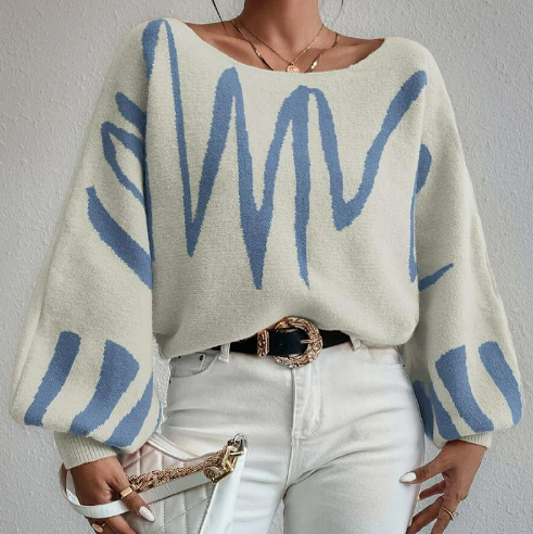 Pull chic à manches bouffantes - Élégance et confort - Projet Paris - Parfait pour un look moderne