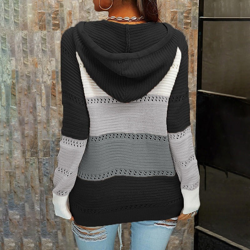 Pull à capuche et dentelle pour femmes - Projet Paris - Chic et féminin - Parfait pour un look casual