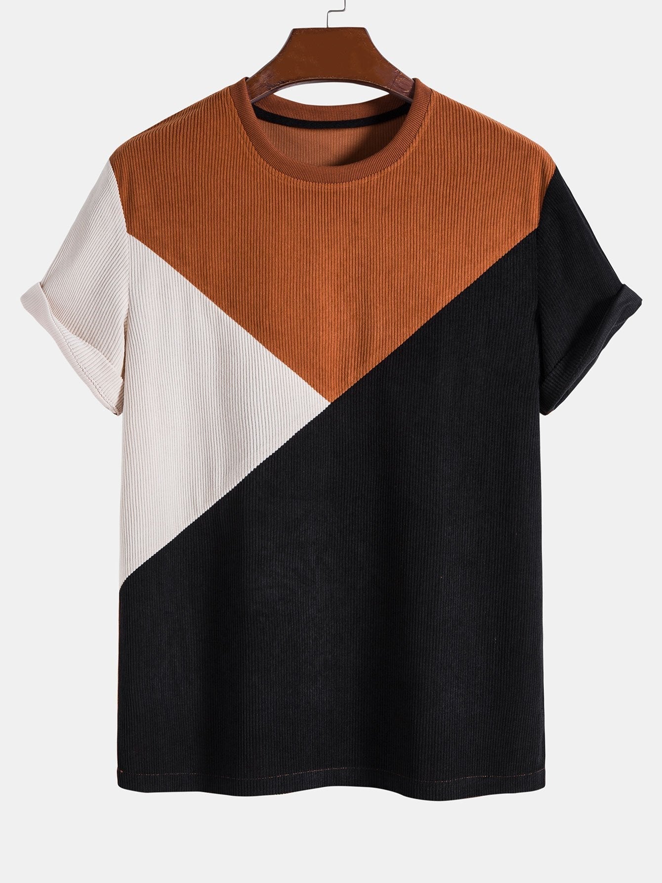 T-shirt à blocs de couleur moderne pour homme – Luca – Design unique