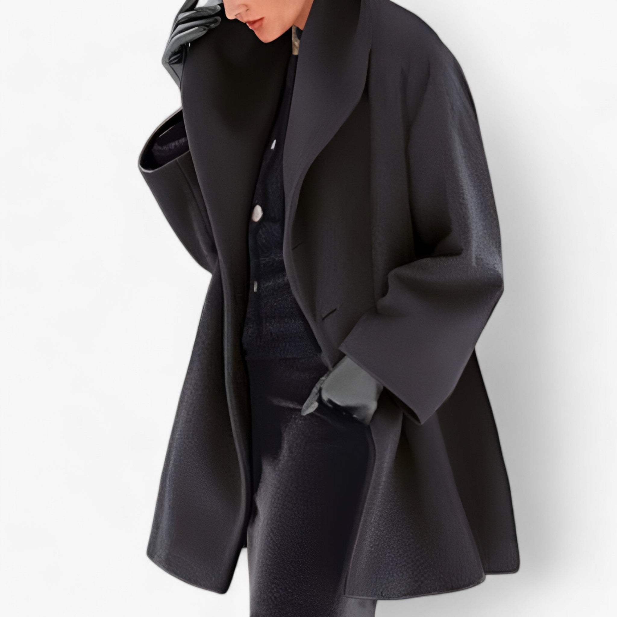 Trench-coat long en laine pour femmes - Chaleur durable et élégance - Projet Paris - Coupe longue