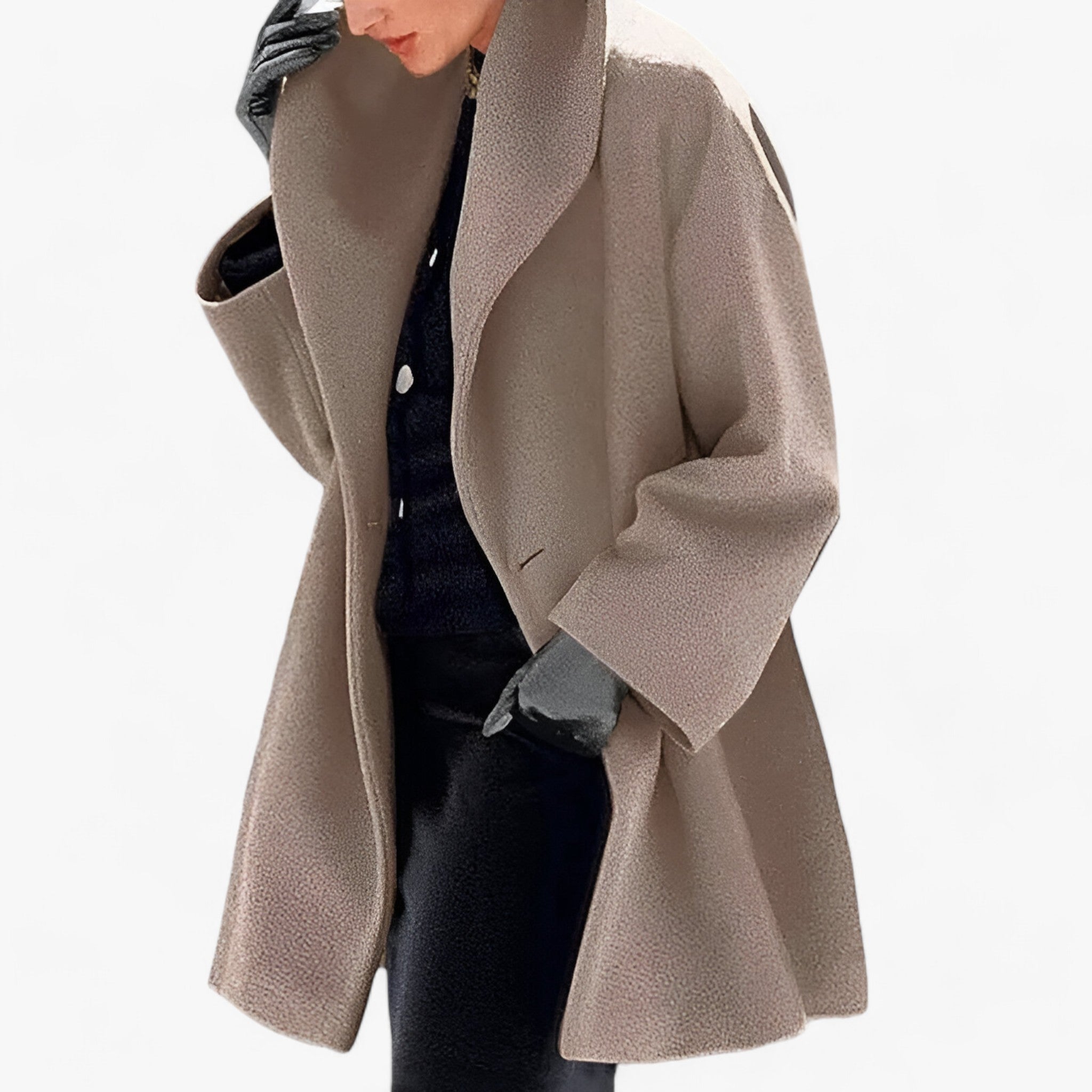 Trench-coat long en laine pour femmes - Chaleur durable et élégance - Projet Paris - Coupe longue