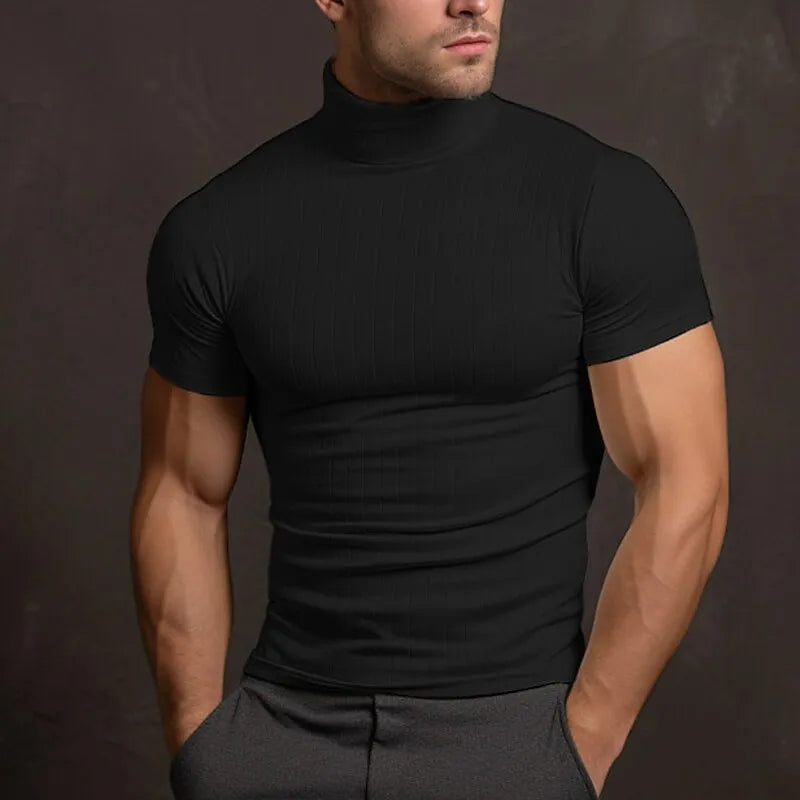 T-shirt col roulé homme – Manches longues – Élégant, chaud et idéal