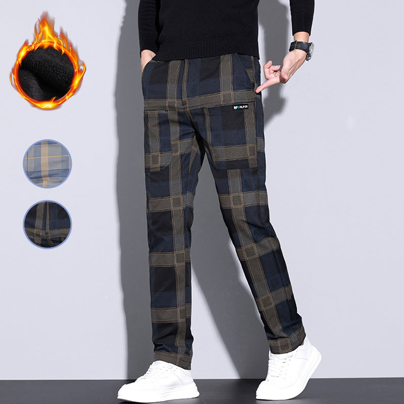 Pantalon à carreaux décontracté pour homme - Projet Paris - Look tendance - Confort longue durée