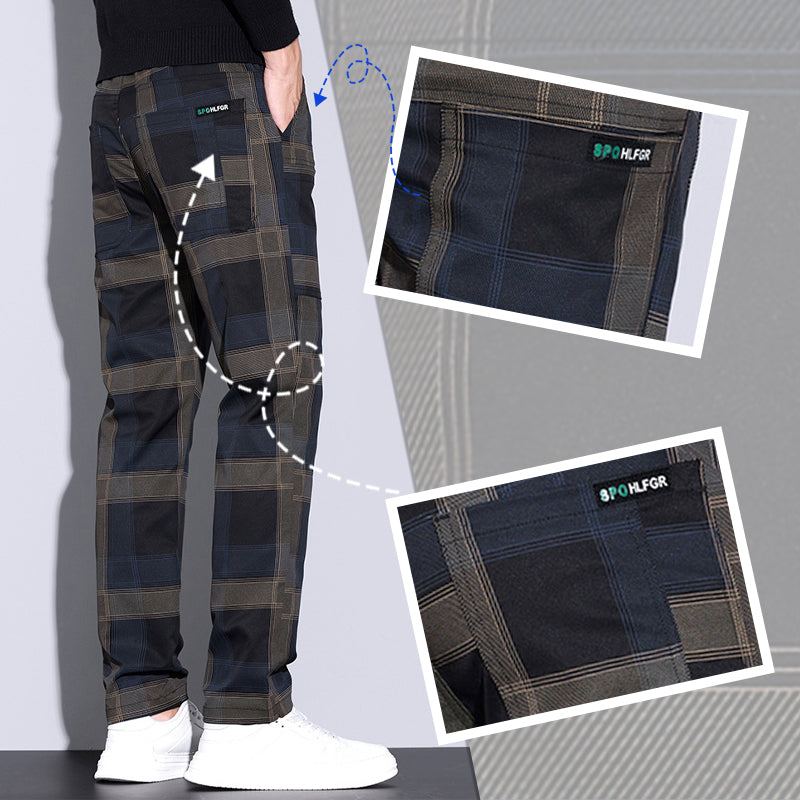 Pantalon à carreaux décontracté pour homme - Projet Paris - Look tendance - Confort longue durée