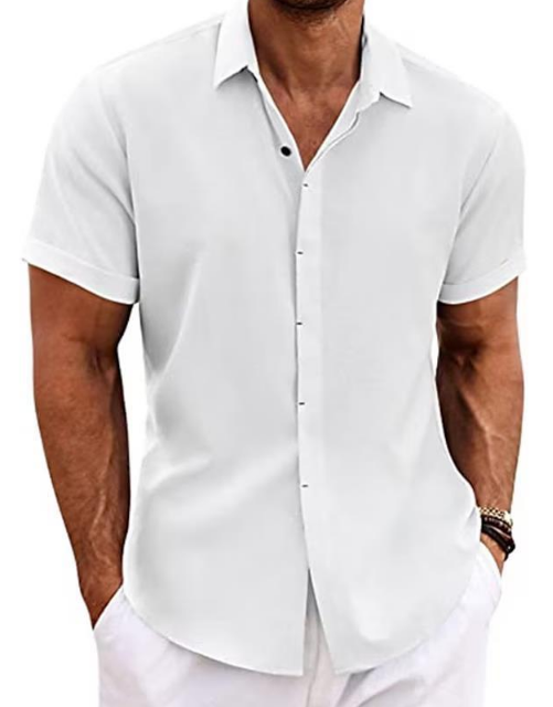 Chemise à manches courtes - Confort et style décontracté - Projet Paris - Idéale pour les journées chaudes avec un design moderne - Tissu léger et coupe ajustée