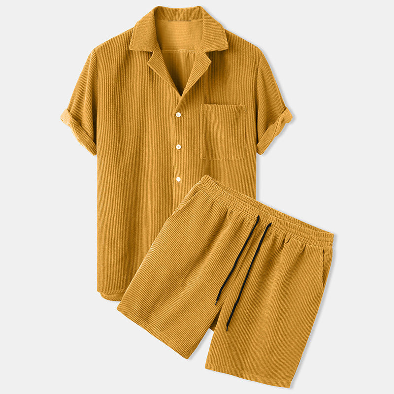Ensemble homme en velours Martin™ – Projet Paris – Élégance texturée et confort doux